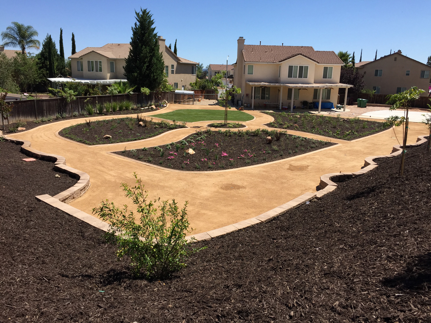 DG pathways with gardens in Murrieta McCabe's Landscape Construction
