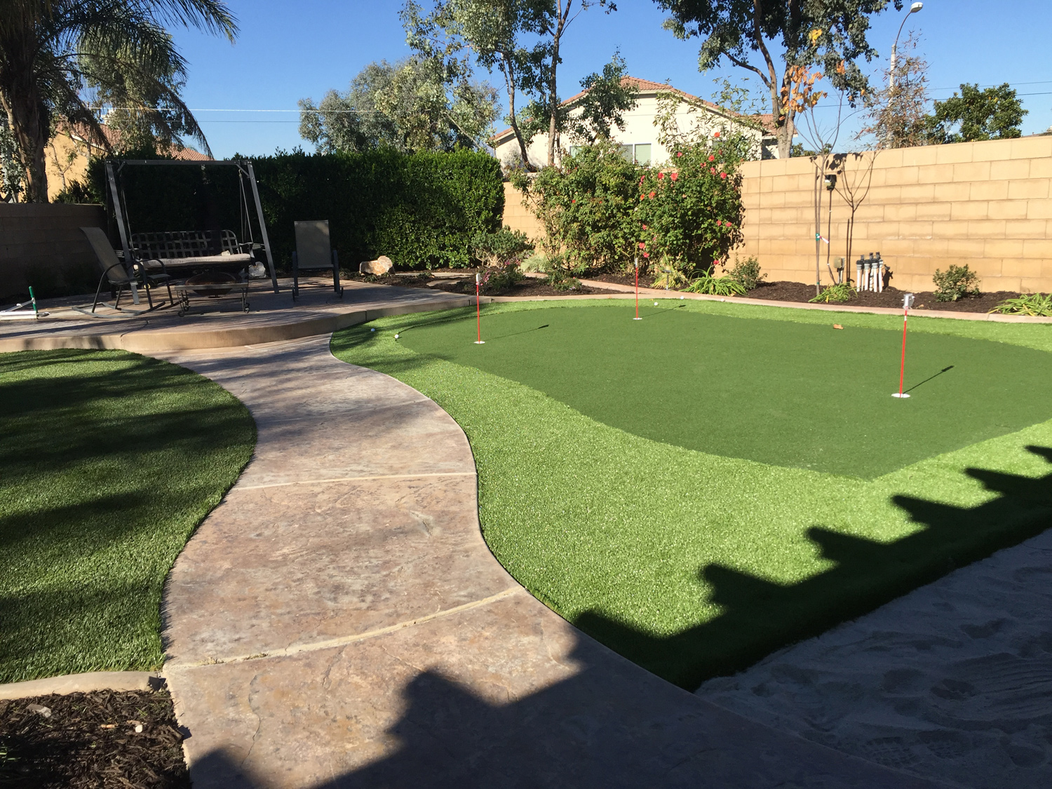 Putting green in Corona McCabe's Landscape Construction