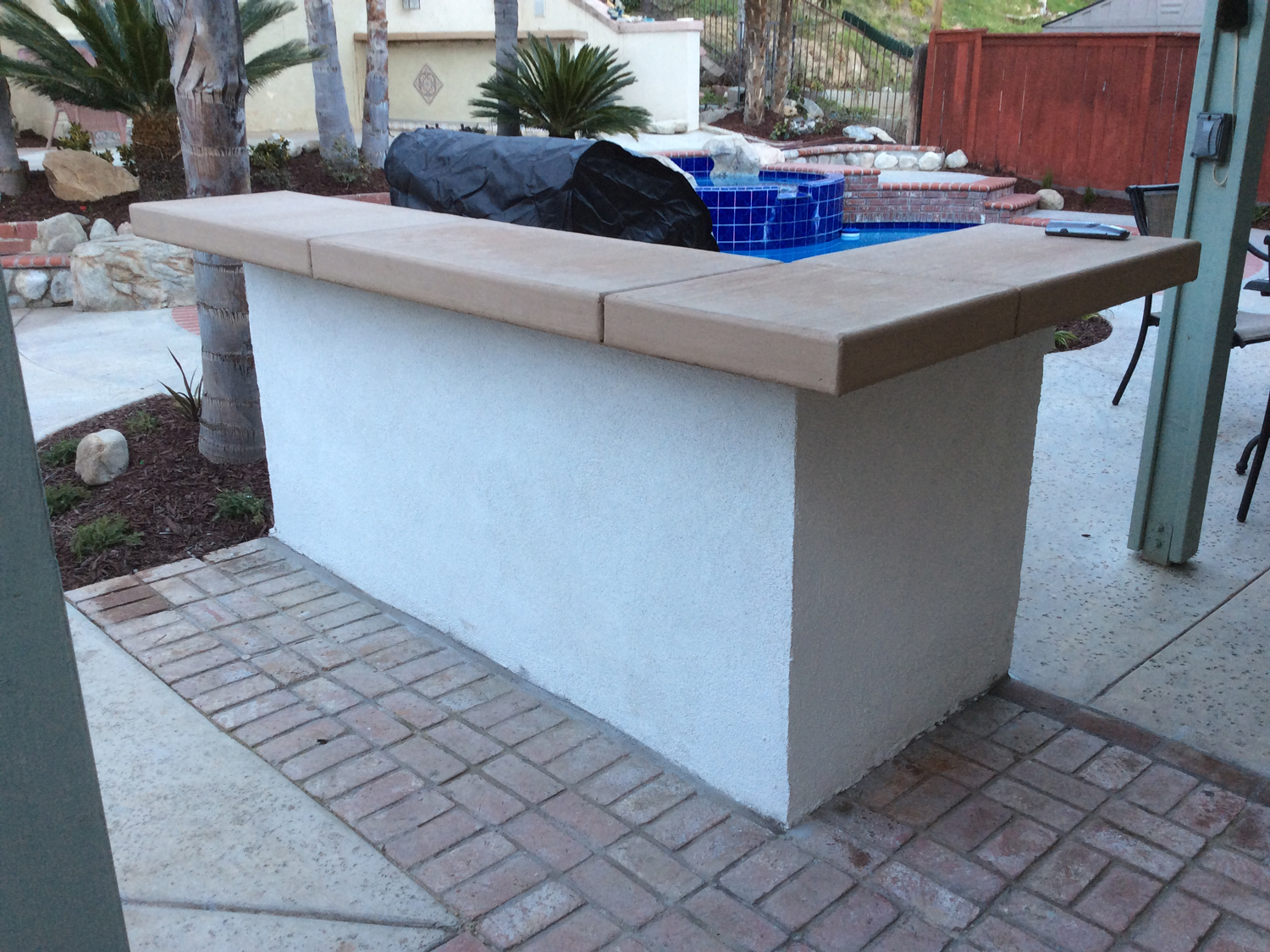 Outdoor kitchen with counter in Temecula McCabe's Landscape Construction