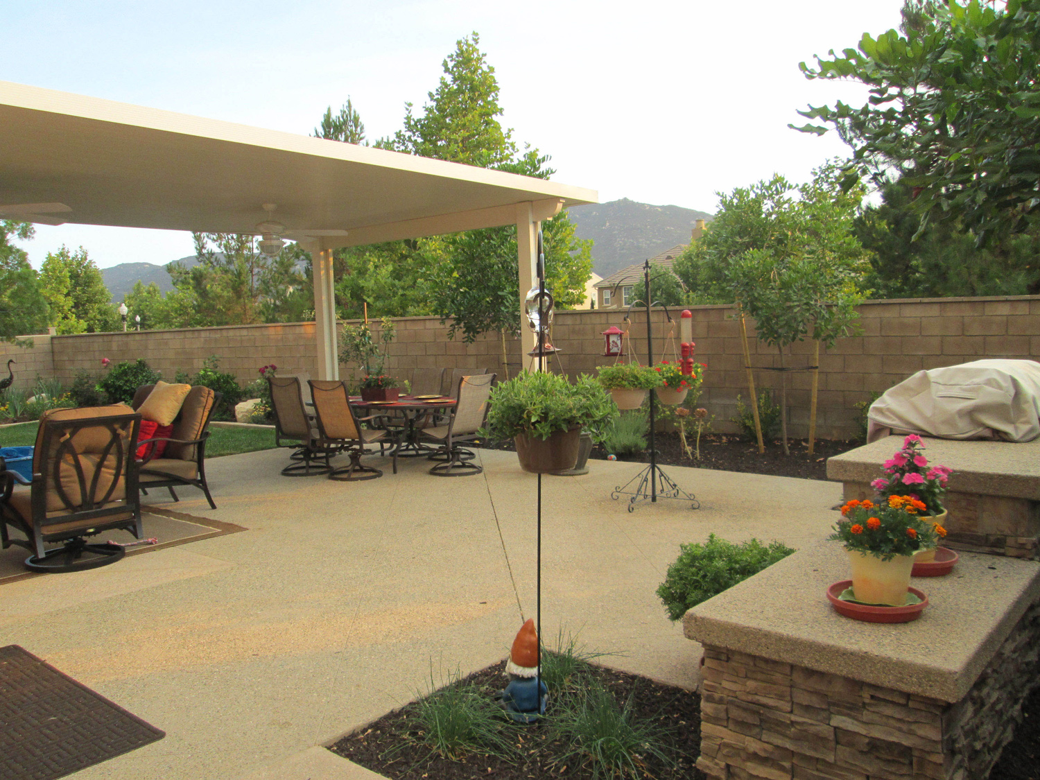 Insulated alumawood patio cover in Temecula McCabe's Landscape Construction