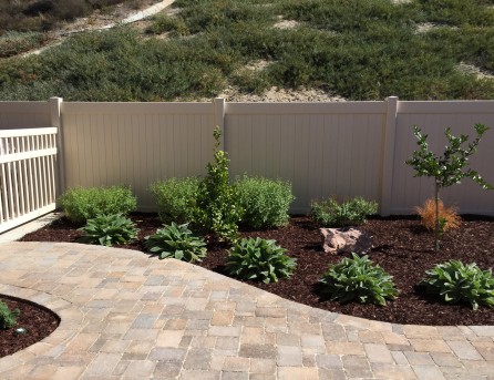 Pavers with low water plantings in Winchester McCabe's Landscape Construction