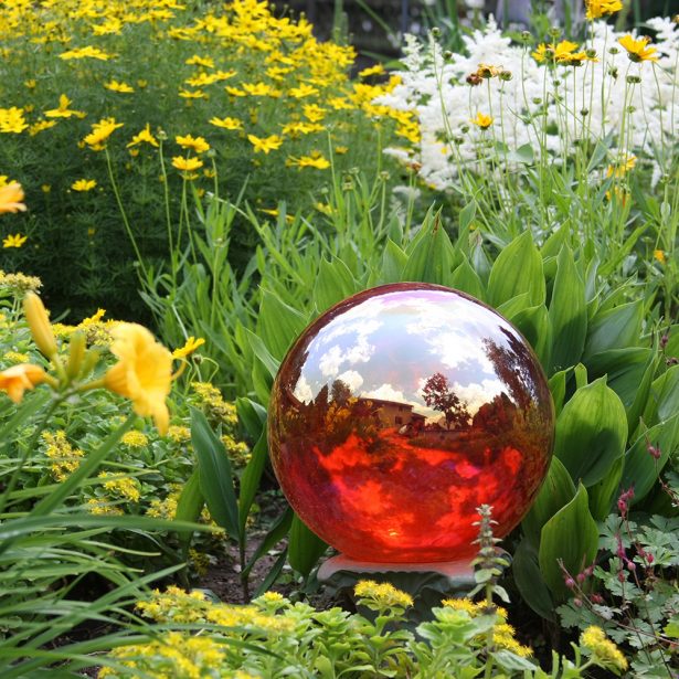 Gazing ball in the garden