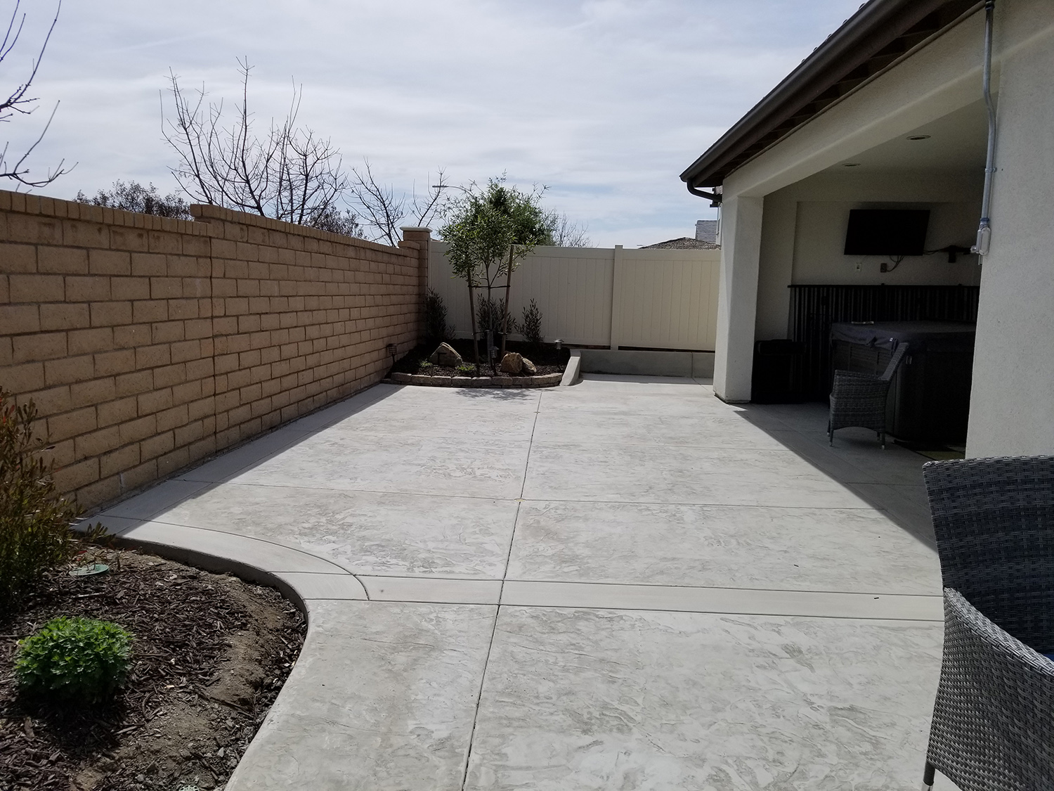 Concrete patio extension