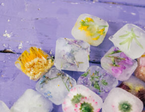 floral ice cubes