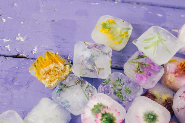 floral ice cubes